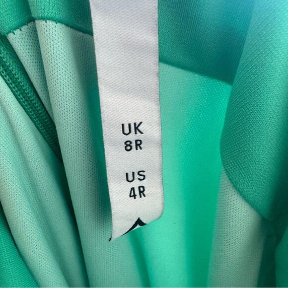 AQ/AQ Sienna Mint Green Halter Neck Sleeveless Open Back Slit Maxi Dress Size 4 - Picture 7 of 9